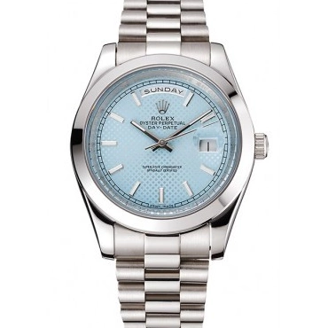 Aaa replica watch Case Steel Day Ice And Bracelet Date Blue Rolex 40 Stainless Dial 0727